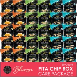 Stacy Pita Thins Variety Pack - Baked Healthy Snack - Bulk Assortment - Care Package Gift Box (30 Count)