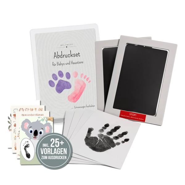 WELTWERK® Ink Pad for Handprint Baby and Footprint Baby -
