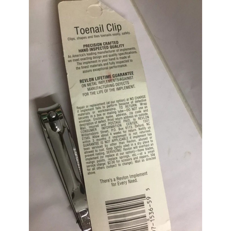 Revlon NEW WITHOUT PACKAGE Revlon Toenail Clip ORIGINAL OLD PACKAGE