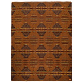 Ecuadane Large Southwestern Woven Blanket, Handmade in Ecuador by Local Artisans, Size 82" x 93" - Andes Mountain