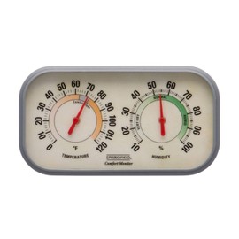 Springfield Color Track Humidity Meter and Indoor Thermometer, Analog Weather Station for the Bedroom, Nursery, Storage, and Inside the Home