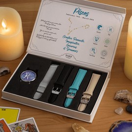 Toff London Pisces Star Sign Gift Set for Women, Four Strap Options