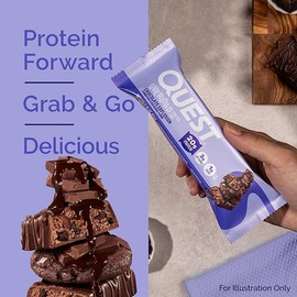Quest Nutrition Overload Protein Bars, Chocolate Explosion, 20g Protein, 1g Sugar, 3g Net Carbs, Gluten Free, 12 Count