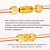 GASHER 6PCS Metals Brass Tube Fitting, Half-Union with Flare Nut,