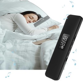 Under Pillow Speaker Bluetooth, Mini Bone Conduction Speaker, Bluetooth Sleep Headphones with Display for Sleeping, Sleepbar White Noise for Side Sleepers, Timer Speaker for Insomniacs (Black)