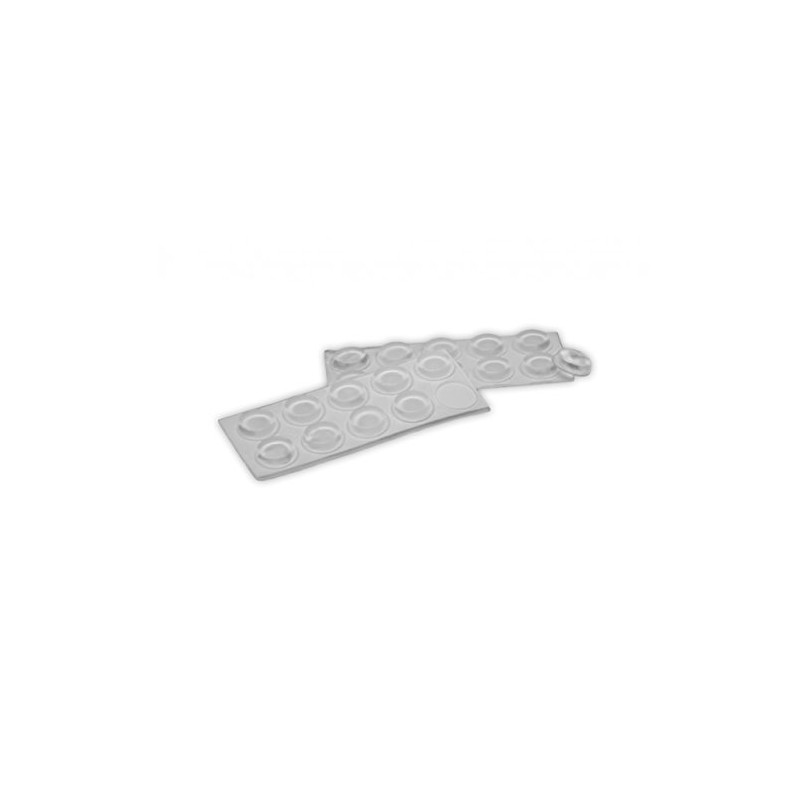 haggiy Elastikpuffer, Transparent, Selbstklebend, rund Ø 13 mm / Stärke