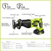 SnapFresh 20V Cordless Reciprocating Saw –3000 SPM, Variable Speed Trigger,