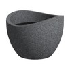 Scheurich Wave Globe, Planter made of Plastic, Black-Granite, 30 cm