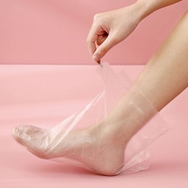 Disposable Foot Covers, Vinyl Foot Moisturizing Covers, Socks 100p / 일회용 풋커버 발 비닐 보습 덮개 양말 100P