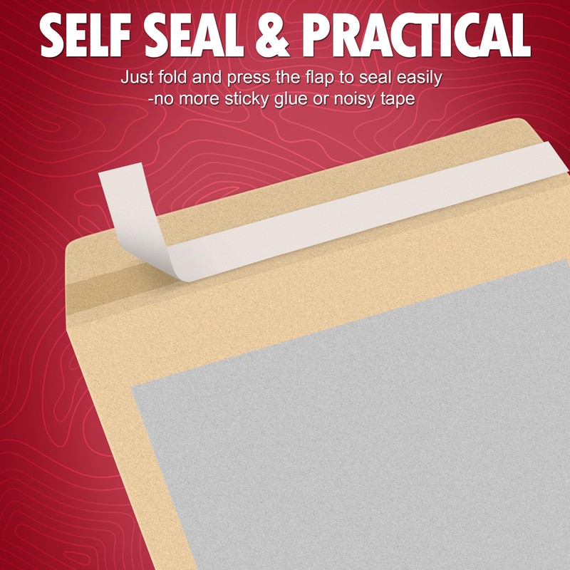 YUNJU 25 Pcs Manilla Hard Board Back Envelopes A5 C5