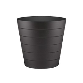 Zuvo Plastic Paper Bin 8L - Shatter-Proof Waste Basket for Office Desk & Bedroom Bin - Ideal Paper Bin with Wave Design - Black