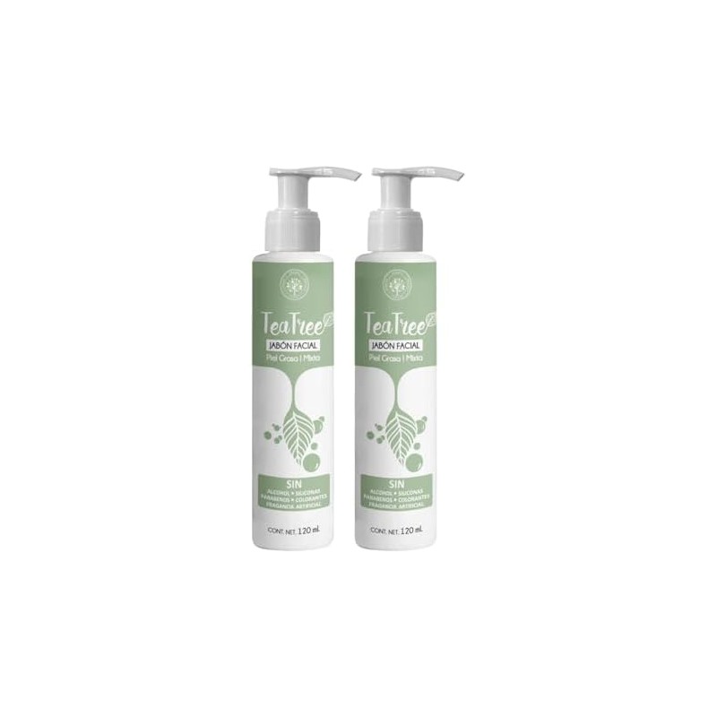 Árbora Jabón Facial Tea Tree piel grasa y acné sin