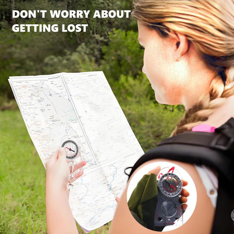 Clear Navigation Compass Orientation Compass for Scouts, Hiking and Survival