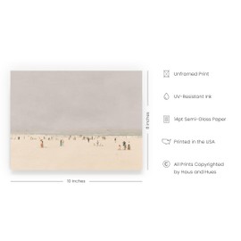 HAUS AND HUES Beach Scene Wall Art - Art Prints Wall Decor, Vintage Art Paintings for Stylish Wall Decor in Bedrooms, Living Rooms, and Bathrooms (8x10 Unframed)