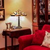 Capulina Tiffany Table Light, 2 Light Tiffany Style Table Lamp,