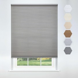 Linen Avenue Cordless Cellular Light Filtering Shade 70 1/2 W x 66 H, Platinum (Arrives 1/4" Narrower)