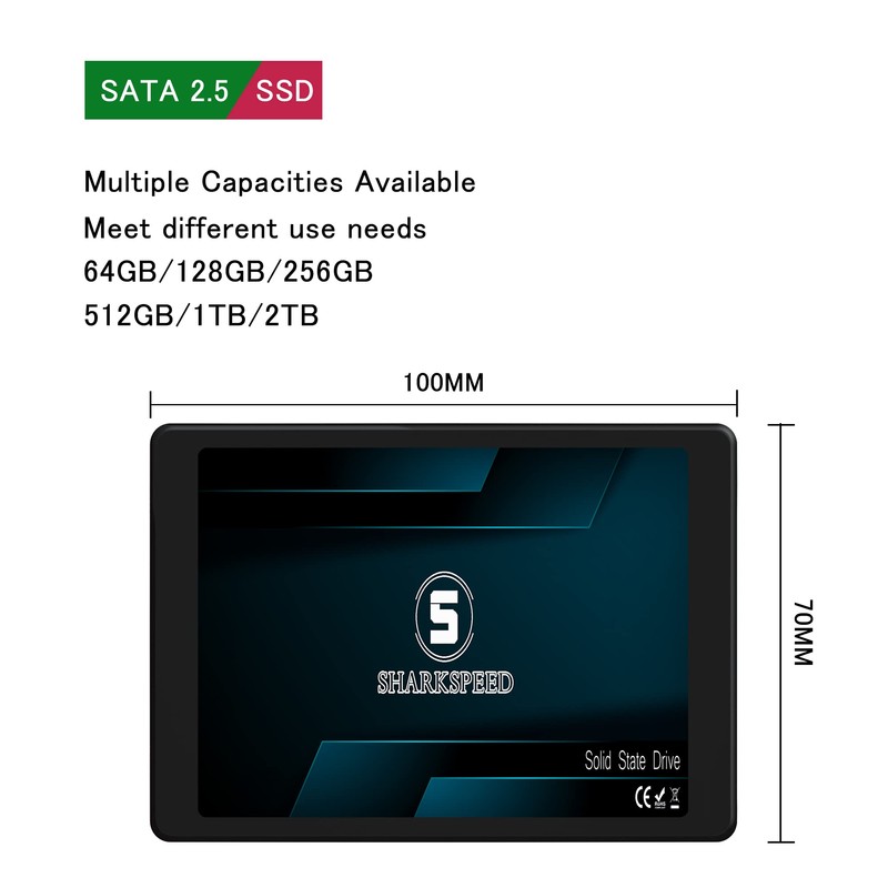 S SHARKSPEED SSD 128GB 2.5” 6Gb/s SATA 3 3D NAND