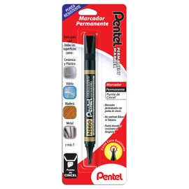 Marcador Permanente Punta Cincel Larga Duración Blíster Pack con 01 Piezas Color Negro- N860BP-A