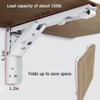 ANTEISI White Folding Shelf Bracket Hinges,12 in Floating Desk Hinge,Garage