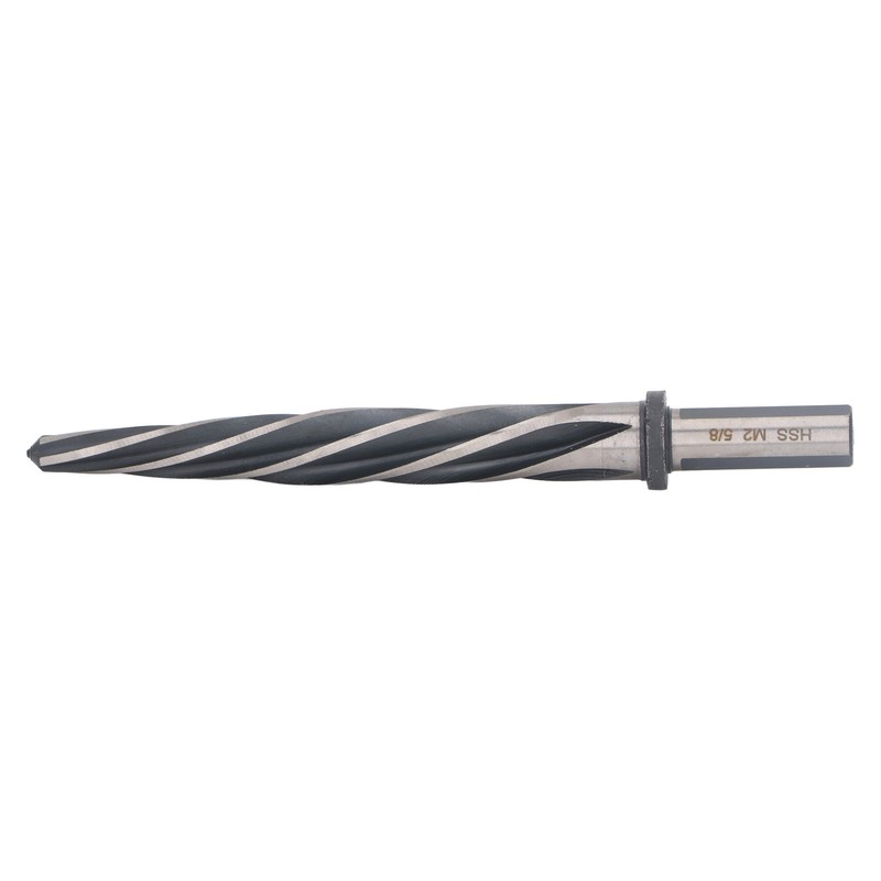 Construction Reamer 5 Flute 5/8in 12.7mm Diameter Round Shank Spiral