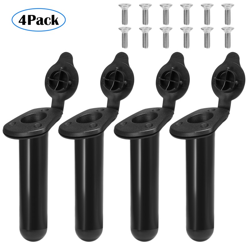 4 PCS Kayak Fishing Rod Holders with Cap Cover Boat