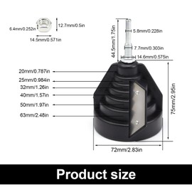 FINELYCR Rohr Entgrater, Kunststoffrohr Fasenwerkzeug für PE/PVC/PPR (Ø20/25/32/40/50/63mm) - Handwerkzeug zur Schnellen Entgratung von Kunststoffrohren, Haushalt Baustelle Garten Werkstatt