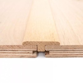 Raw Unfinished Transition T Section Twin Profile, Door threshold Trim & Cover Strip for Solid, Engineered & Laminate Flooring. Adjustable 14mm to 18mm with Fixing Track