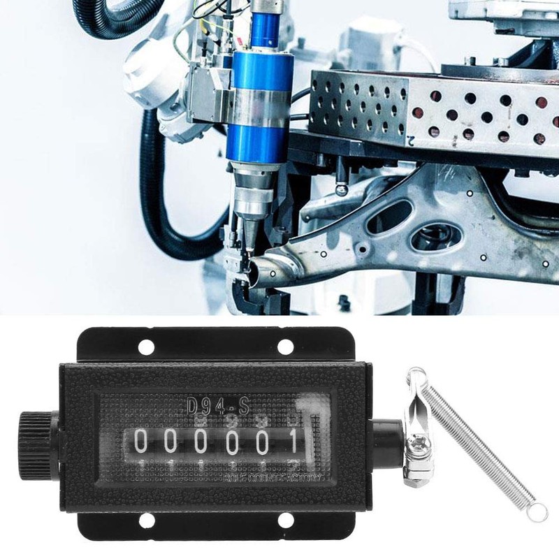 6 Digits Manual Tally Counter D94-S 0-999999 Resettable Mechanical Pulling