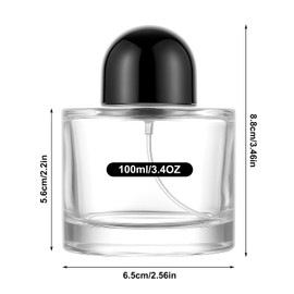 100ML/3.4OZ Refillable Cosmetic Spray Bottle Empty Glass Perfume Spray Bottles Clear Oil Perfume Container Travel Atomizer for Travel Makeup Party Tool