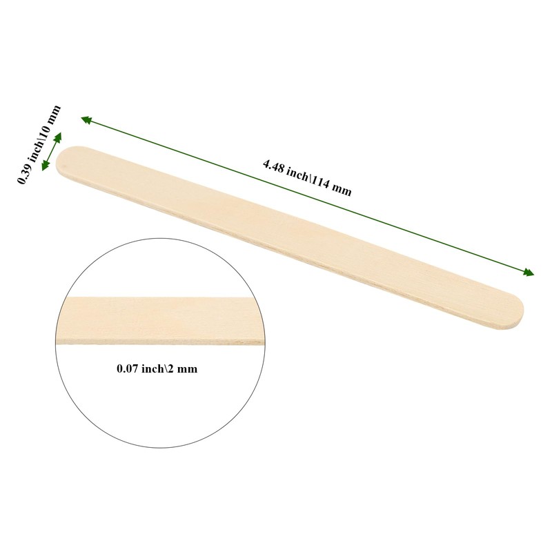 MAHIONG 5000 PCS 4.5 Inch Natural Wood Popsicle Sticks Bulk,