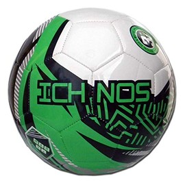 ICHNOS Snazzer Junior size football ball (White, Green, Blue, Silver, 3 (AGE 6-9))