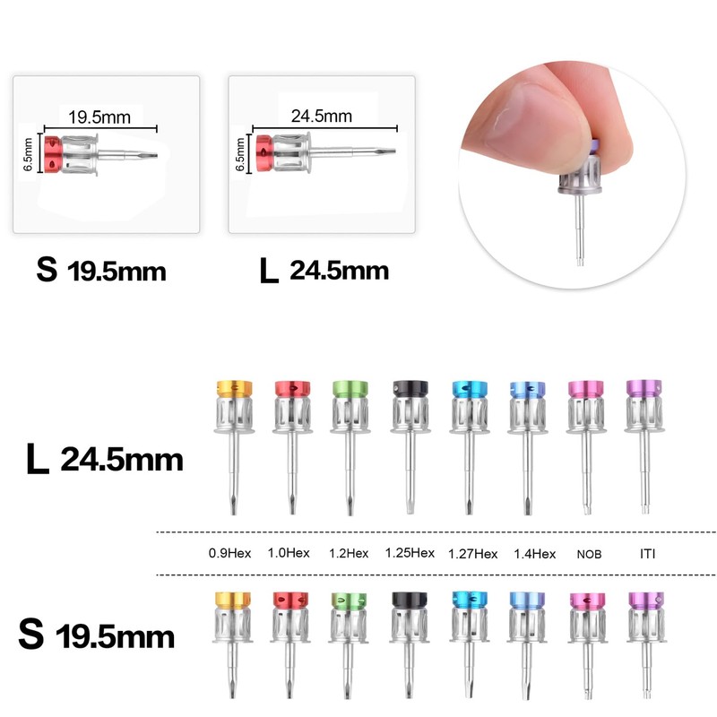 Implant Colorful Prosthetic Universal Kit Adjustable Value of 10-70Ncm Repair