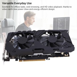 Dpofirs 2GB GDDR5 128 Bit Graphics Card for Gaming and Work PC, 1080P 120FPS, Low Power PC Video Card, HDMI DP DVI, Plug Play Installation