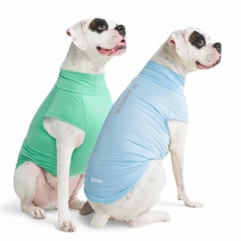 Spark Paws Sunblock Dog T-Shirt, SPF30 Protection, Lightweight Breathable Quick Dry for Dogs with Sensitive Skin - Blue & Mint (Set of 2) - 3XL
