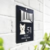 Custom Signs Solar Illuminated Modern Anthracite House Number Sign 24cm