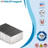 ITALFITMAGNETI | Pack of 20 - Neodymium Magnetic Blocks Thickness