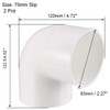 TOP-VIGOR 2Pcs 75mm Slip 90 Degree PVC Pipe Fitting Elbow