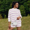 LAMISSCHE Womens Oversized Lounge Sets 2 Piece Outfits Striped Matching