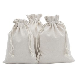 ESJNK Plain Storage Bags, Drawstring Bags, Set of 3, 11.8 x 15.7 inches (30 x 40 cm), Storage Pouch, Wrapping Bag, Gift Bag, Trinket Bag, Drawstring Bag, Travel Wrapping Bag (Product)
