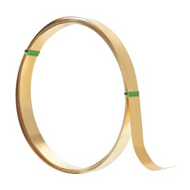 BENECREAT 9.8Ft 30 Gauge Brass Flat Bezel Wire, 0.47Inch Wide Golden Flat Bendable Brass Beading Wire for DIY Jewelry Crafting Gemstone Wrapping