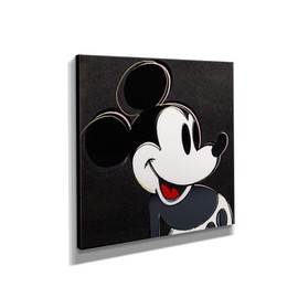 Andy Warhol- Mickey Mouse Black - Pop Art - Canvas Art Wall Art Home Decor - Various Sizes (36in x 36in Gallery Wrapped)