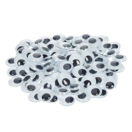 efco rund wackeligen Augen, aus Kunststoff, schwarz/weiß, 18 mm, 100 Stück