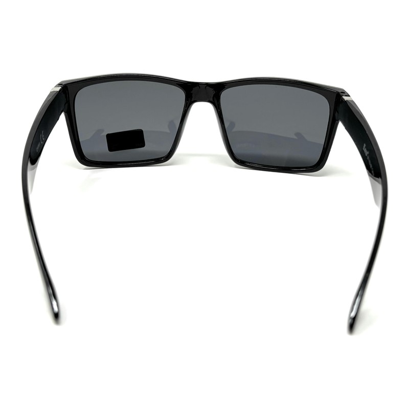 LOCS Hardcore Shades Square Sunglasses with Black Frame, Grey Lenses,
