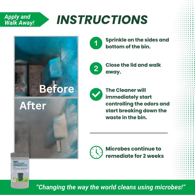 ACT Trash Deodorizer and Cleaner | Eliminates Odors Controls Garbage