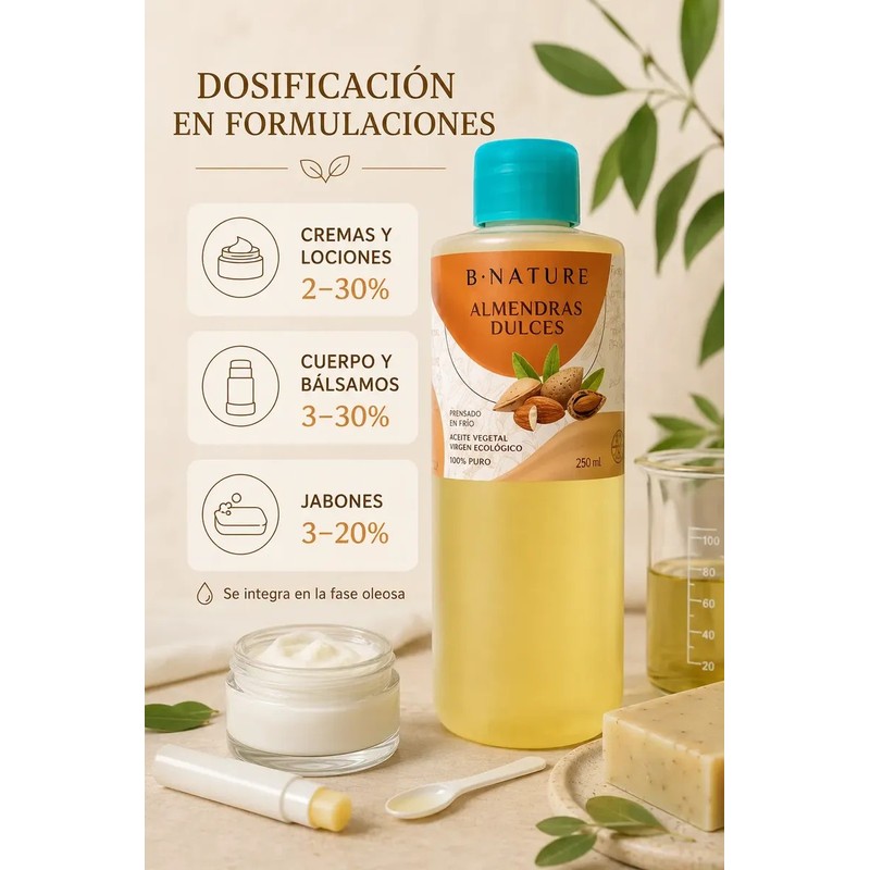 Aceite De Almendras Dulces B Nature 250 Ml Puro Natural
