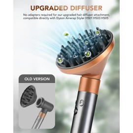 Upgraded Diffuser for Dyson Airwrap Styler, Hair Dryer Diffuser Nozzle Attachment for Dyson for Airwrap HS01 HS05 HS08