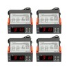4Pcs STC-1000 110V-220V Digital LED Temperature Controller, Microcomputer Digital Display