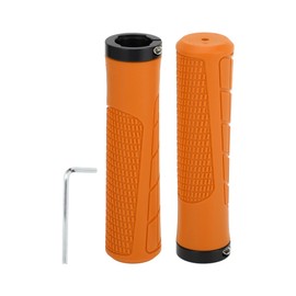 TUCKBOLD Bike Handlebar Grips Covers 135mm Long Soft | Bicycle End Grips Protector Orange 1 Pair