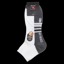 Sox & Lox Buy Sox & Lox Mens Sports Cushioned Anklet (Arch Support) Socks White/Cool Grey (Size 7 - 11) Online