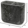 74814 Charcoal Marble Stone Rectangular Toothbrush, Paste Holder Organizer, 5-1/2"